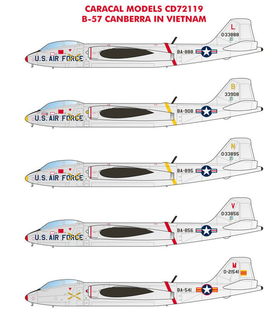Caracal Models CD72119 1:72 Martin B-57 Canberra in Vietnam