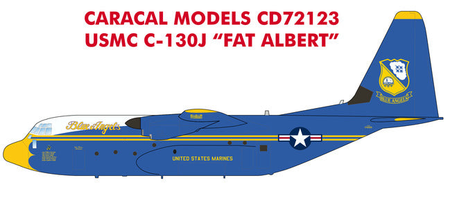 Caracal Models CD72123 1:72 USMC Lockheed C-130J 'Fat Albert'  decal sheet