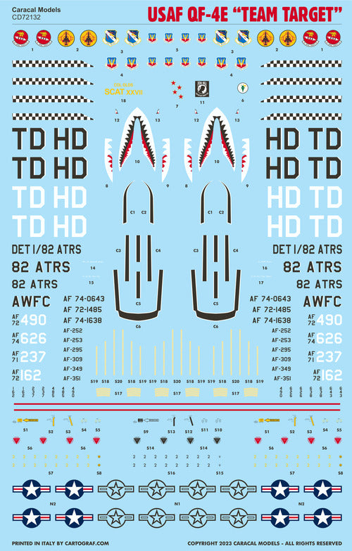 Caracal Models CD72132 1:72  McDonnell QF-4E 'Team Target'