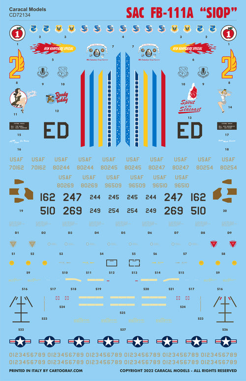 Caracal Models CD72134 1:72 General-Dynamics FB-111A 'SIOP'