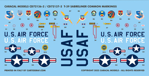 Caracal Models CD72136 1:72 USAF T-39 Sabreliner