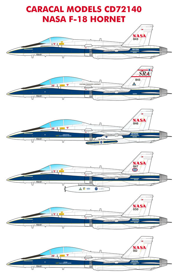 Caracal Models CD72140 1:72 NASA McDonnell-Douglas F-18 Hornet