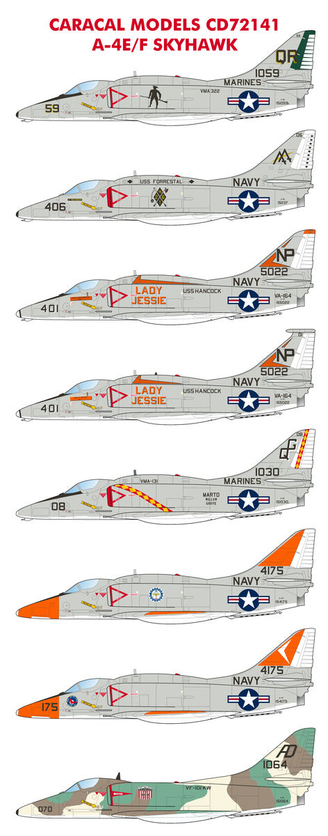 Caracal Models CD72141 1:72 US Navy A-4E/F Skyhawk