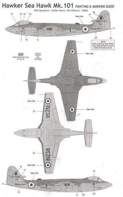 Classic Airframes 490D 1:48 Hawker Sea Hawk Mk.101 (Export Version) West German Navy & Indian Navy