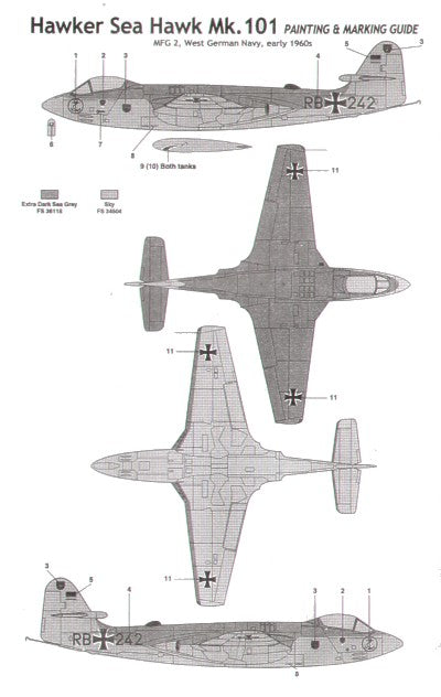 Classic Airframes 490D 1:48 Hawker Sea Hawk Mk.101 (Export Version) West German Navy & Indian Navy