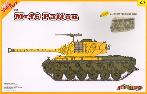 Dragon 9147 1:35 M46 Patton with 4 x G.I.