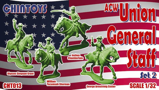 Chintoys CHT013 1:32 American Civil War Mounted Union General Staff Set 2