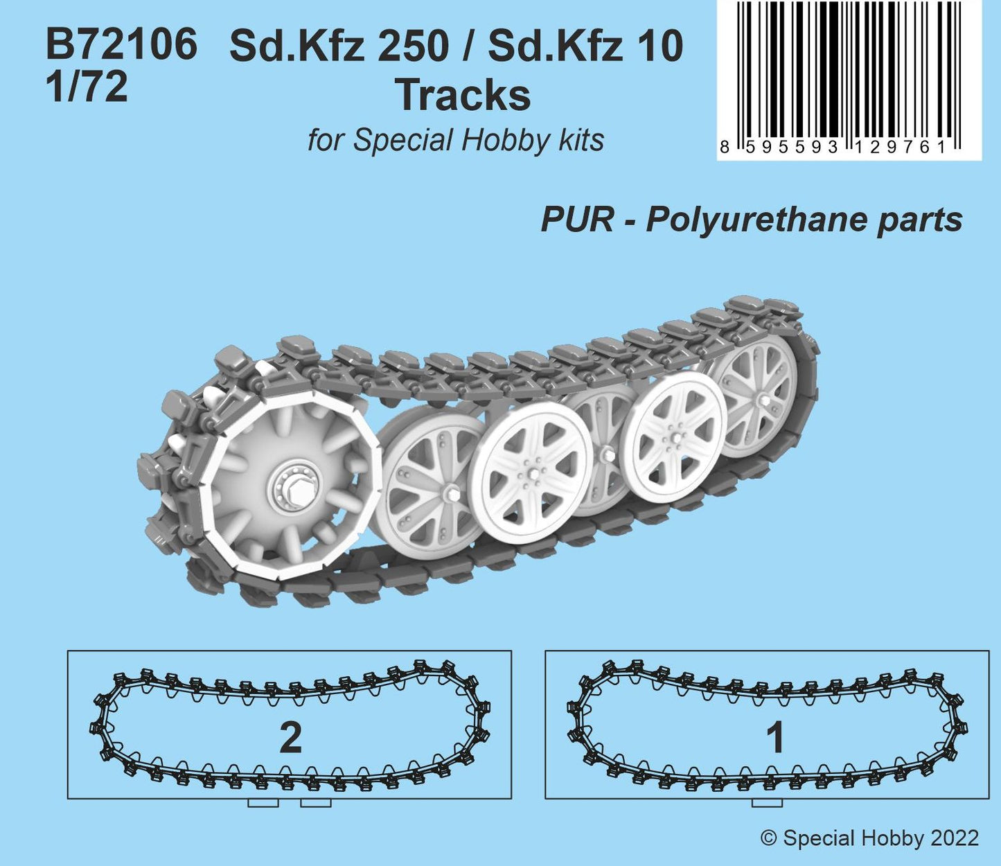 CMK B72106 1:72 Sd.Kfz 250/1 and Sd.Kfz.10 Tracks