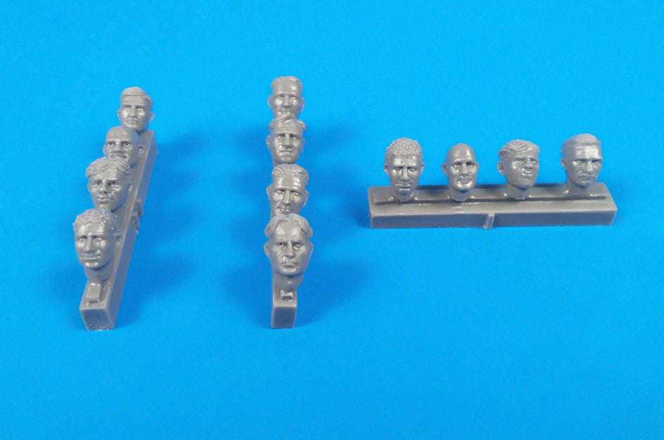 CMK F32319 1:32 Universal Pilot Heads with No Head Gear (12pcs)