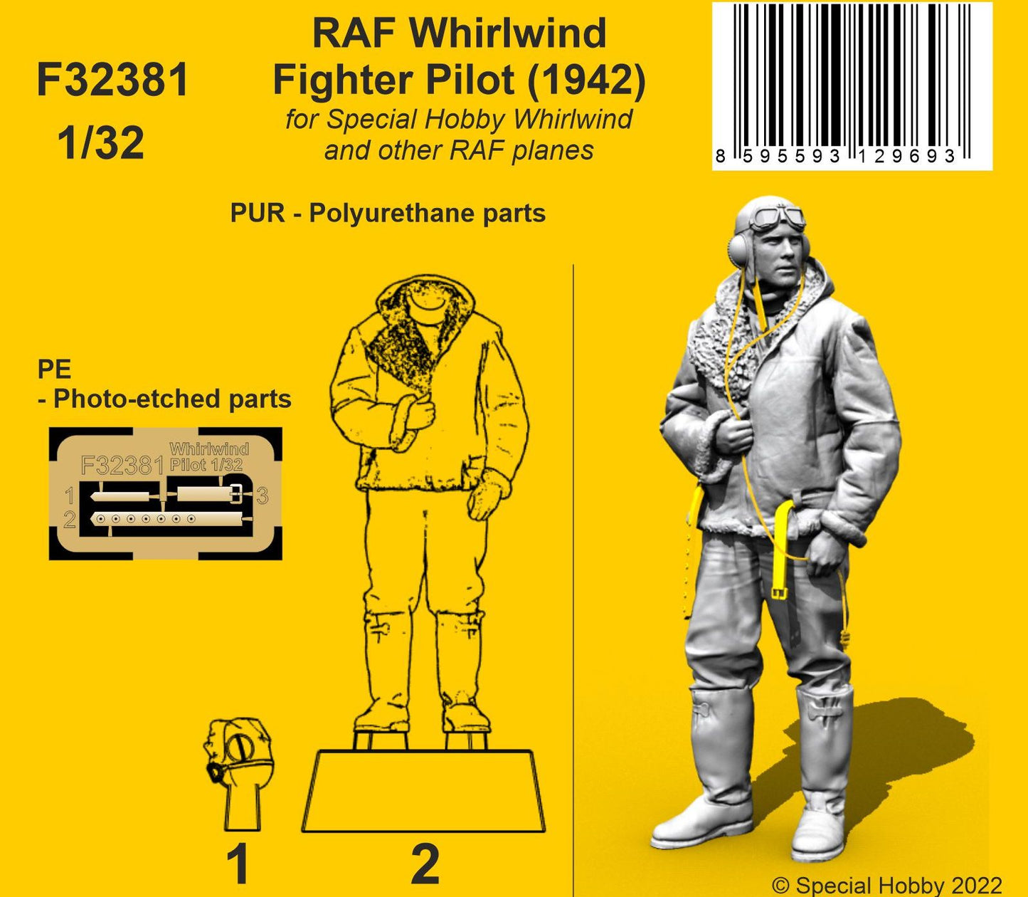 CMK F32381 1:32 RAF Whirlwind Fighter Pilot (1942)