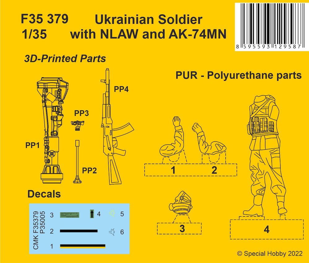 CMK F35379 1:35 Ukranian Soldier with NLAW and AK-74MN