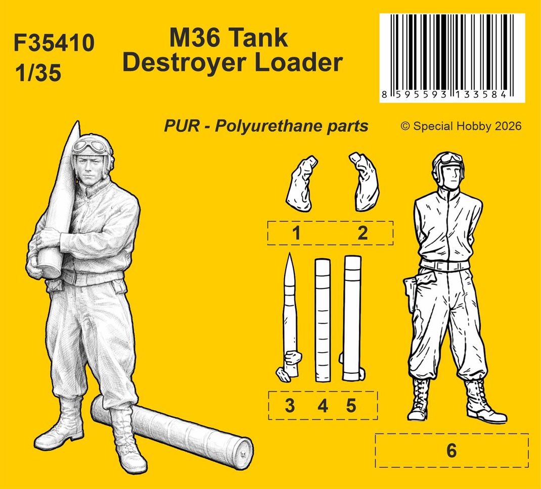 CMK/Czech Master Kits F35410 1:35 US M36 Tank Destroyer Loader