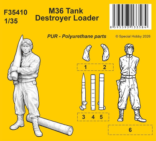 CMK/Czech Master Kits F35410 1:35 US M36 Tank Destroyer Loader