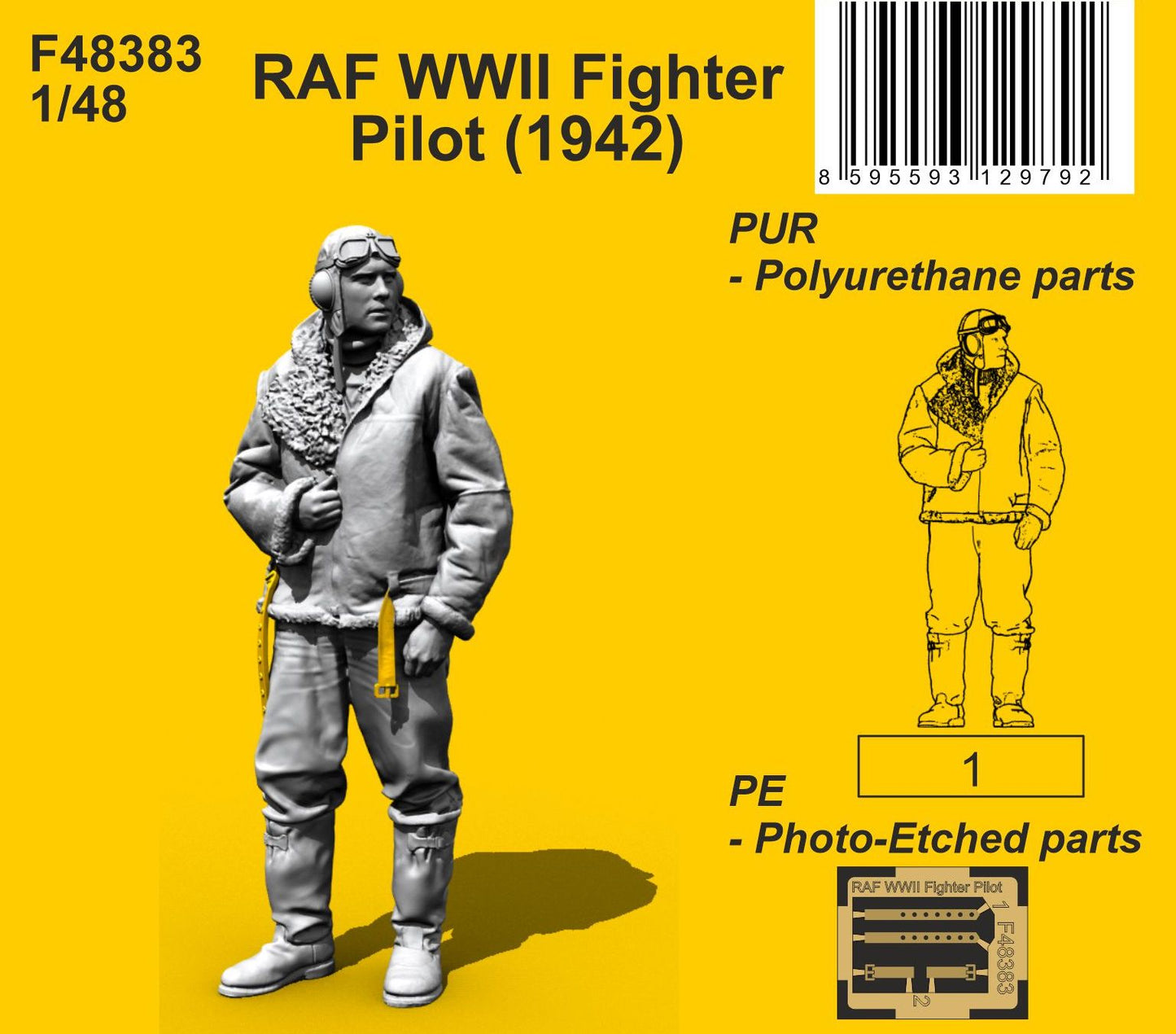 CMK F48383 1:48 RAF WWII Fighter Pilot (1942)