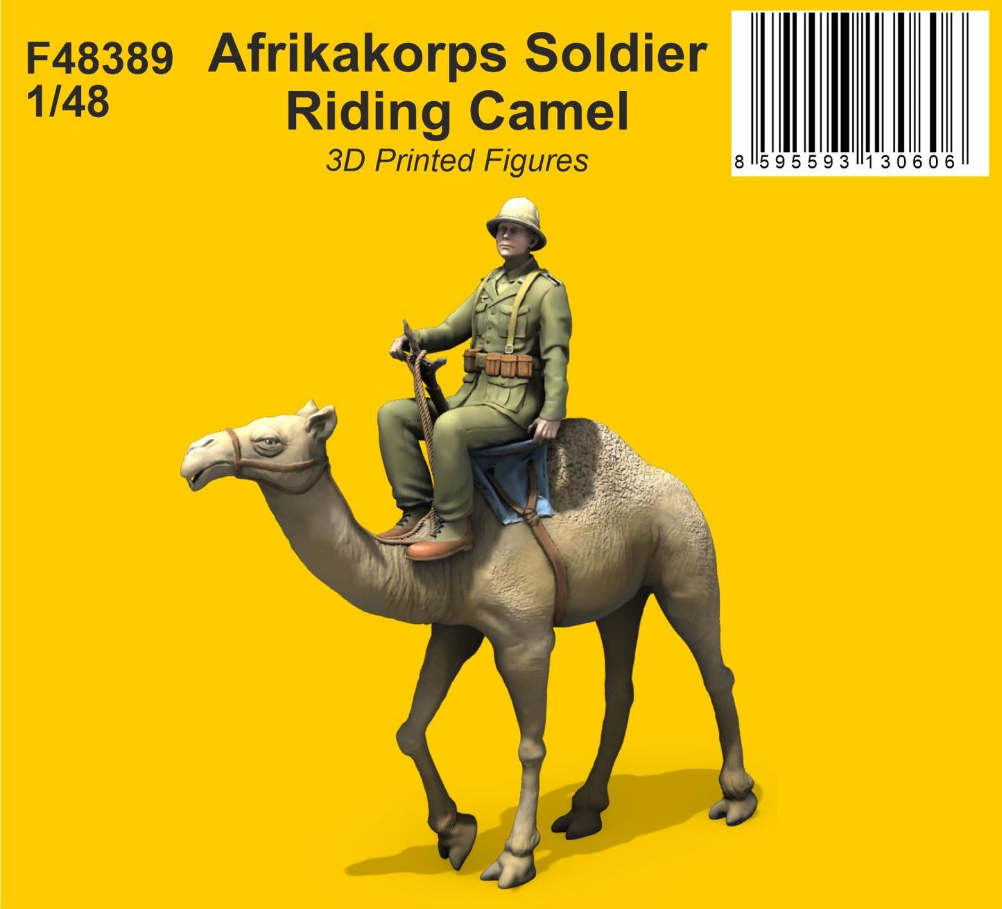 CMK F48389 1:48 Afrika Korps Soldier Riding Camel 3D-Printed