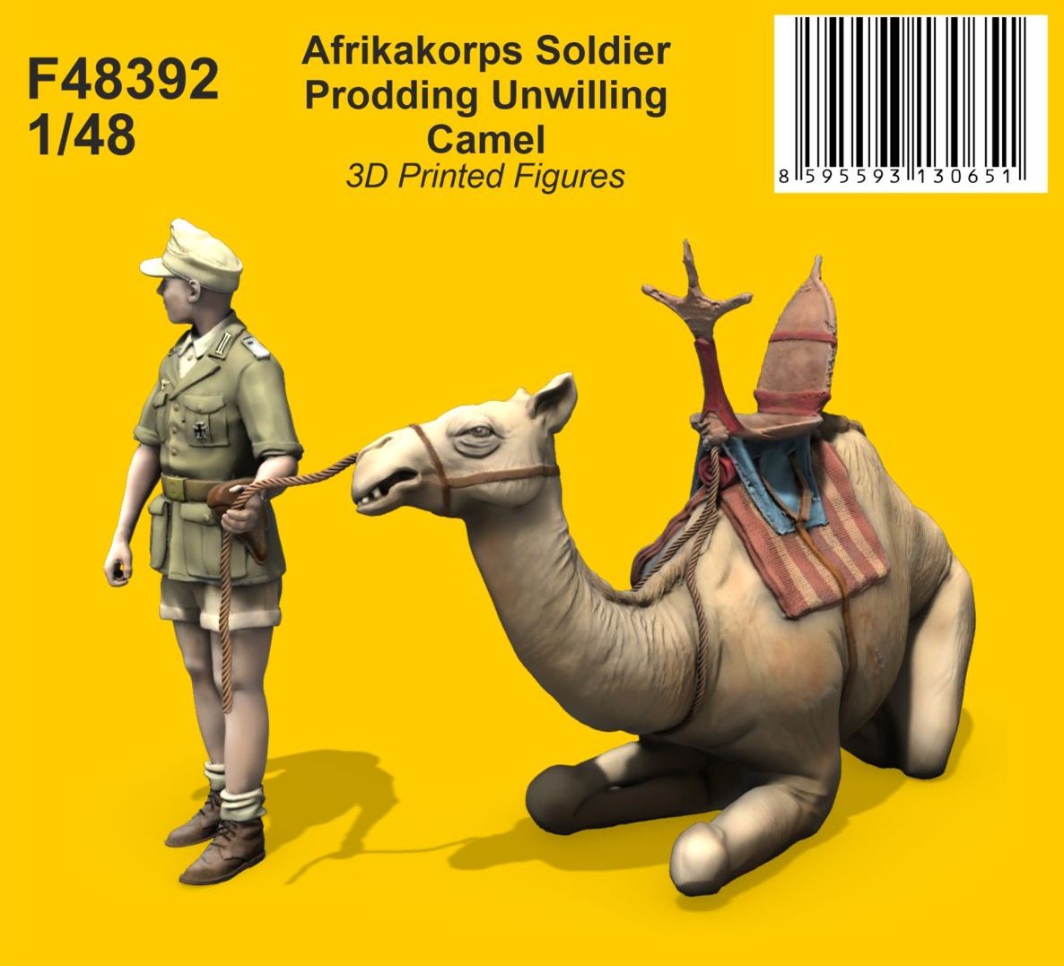 CMK/Czech Master Kits F48392 1:48 Afrika Korps Soldier Prodding Unwilling Camel