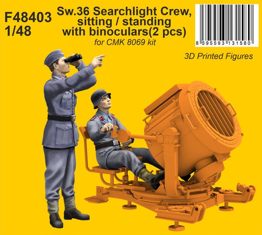 CMK/Czech Master Kits F48403 1:48 Sw.36 Searchlight Crew, sitting / standing with binoculars