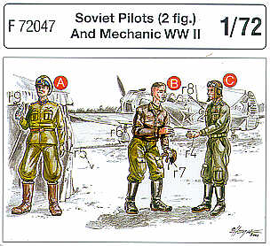 CMK F72047 1:72 Soviet Pilots WWII + Mechanic (3 figs.)