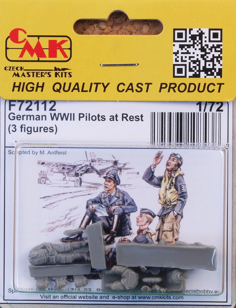 CMK F72112 1:72 German Pilots at Rest WWII (3 figs.)