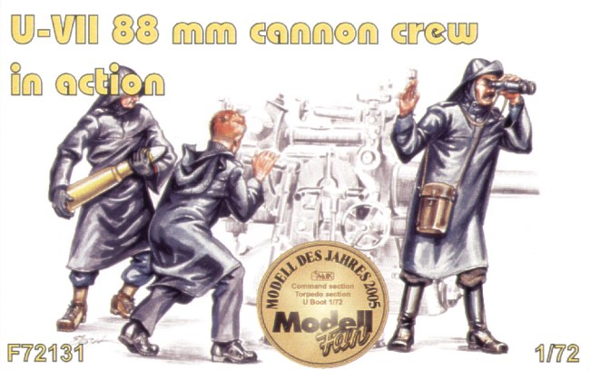 CMK F72131 1:72 88mm Cannon Crew in Action for U-Boat Type VIIc (3 figs.)