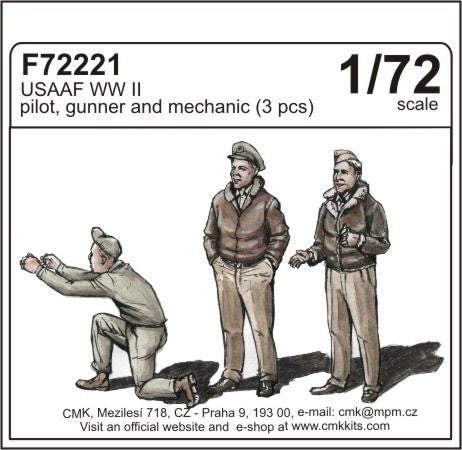 CMK F72221 1:72 USAAF WWII Pilot, Gunner and Mechanic (3 figs.)