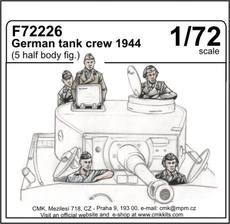 CMK F72226 1:72 German 1944 Tank Crew (5 half body figs.)