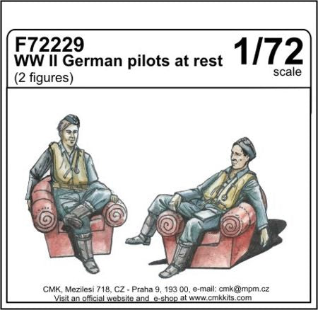 CMK F72229 1:72 WWII German Pilots at Rest (2 figs.)