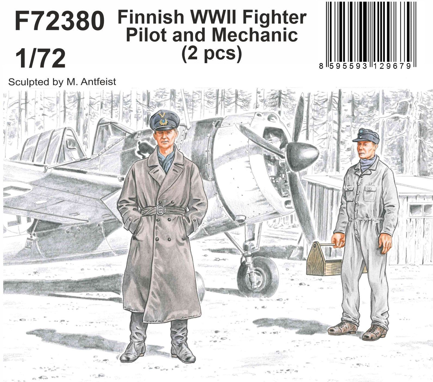 CMK F72380 1:72 Finnish WWII Fighter Pilot and Mechanic (2 figs.)