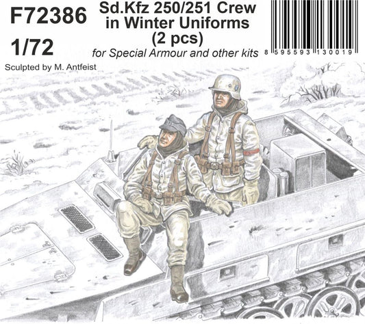 CMK F72386 1:72 Sd.Kfz 250/251 Crew in Winter Uniforms (2 figs.)