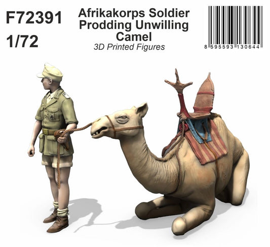 CMK/Czech Master Kits F72391 1:72 Afrika Korps Soldier Prodding Unwilling Camel 3D