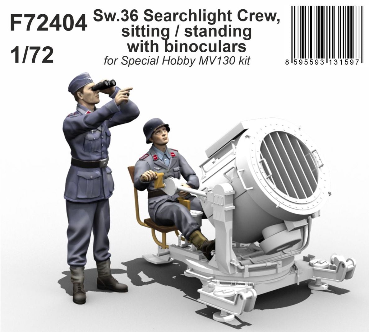 CMK/Czech Master Kits F72404 1:72 Sw.36 Searchlight Crew, sitting / standing with binoculars