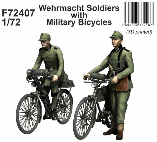 CMK/Czech Master Kits F72407 1:72 Wehrmacht Soldiers with Military Bicycles