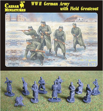 Caesar Miniatures H069 1:72 German Infantry (WWII) Army with Field Greatcoat WWII