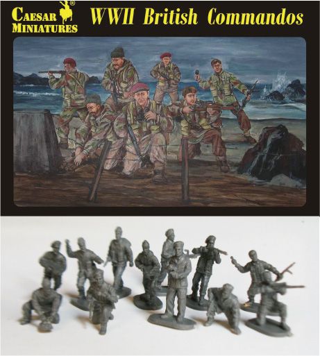 Caesar Miniatures H073 1:72 WWII British Commandos (27 figures)