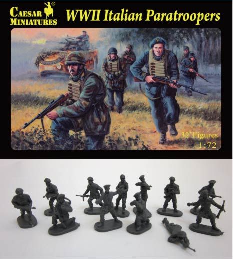 Caesar Miniatures H075 1:72 WWII Italian Paratroopers (32 figures)