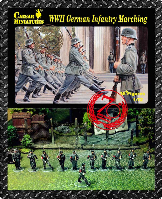 Caesar Miniatures H081 1:72 WWII German Infantry Marching (36 figures)