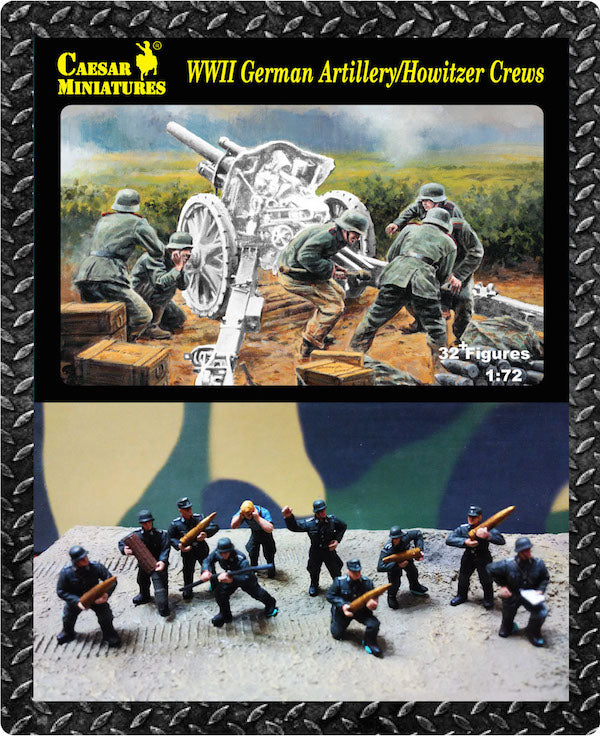 Caesar Miniatures H084 1:72 German Artillery/Howitzer Crews (WWII) x 32 figures