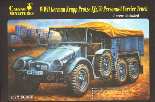 Caesar Miniatures H7207 1:72 German Krupp-Protze Kfz.70 Personnel Carrier Truck