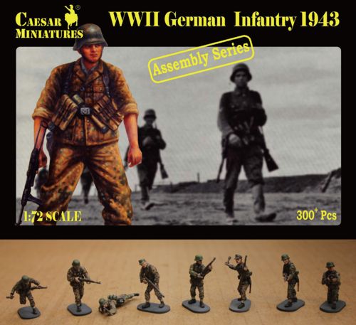 Caesar Miniatures H7711 1:72 WWII German Infantry 1943