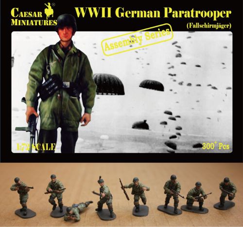 Caesar Miniatures H7712 1:72 WWII German Paratrooper Fallschirmjager