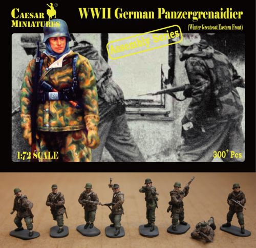 Caesar Miniatures H7714 1:72 WWII German Panzergrenadier Winter Greatcoat Eastern Front