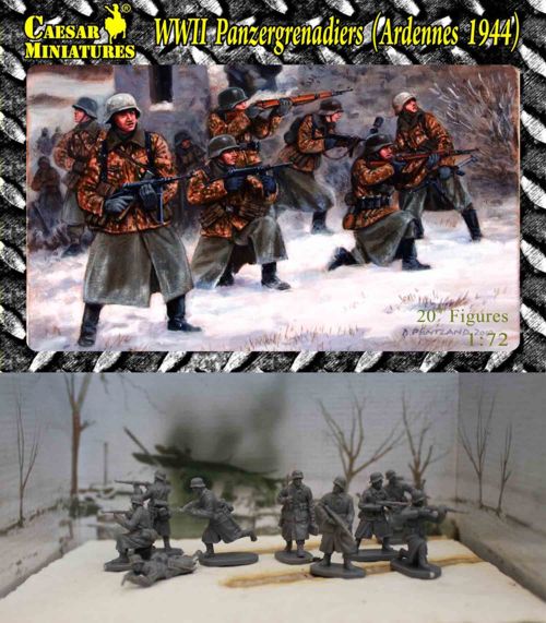 Caesar Miniatures HB02 1:72 WWII Panzergrenadiers Ardennes 1944 (20 figures)