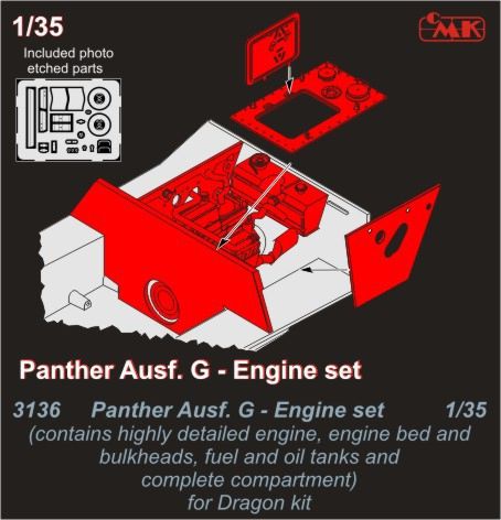 CMK 3136 1:35 Pz.Kpfw.V Ausf.G Panther Engine set