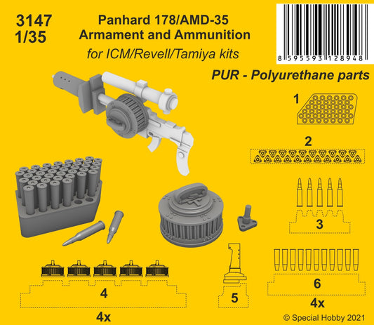 CMK 3147 1:35 Panhard 178/AMD-35 Armament and Ammunition