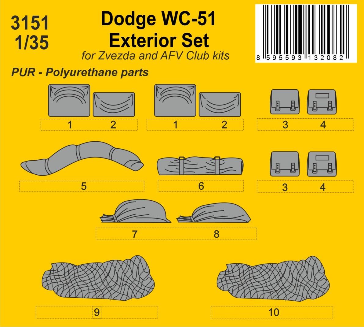 CMK/Czech Master Kits 3151 1:35 Dodge WC-51 Exterior Set