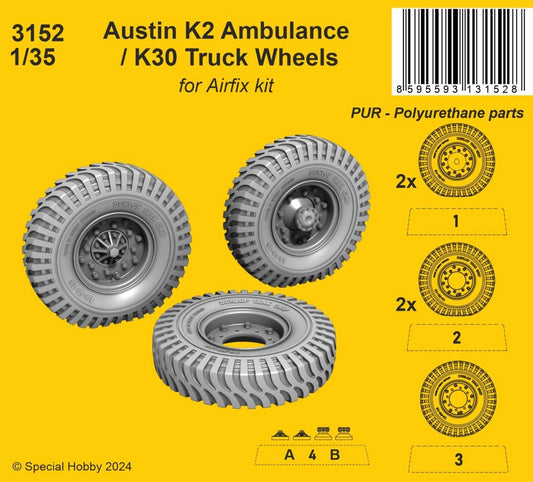 CMK/Czech Master Kits 3152 1:35 Austin K2/Y Ambulance / K30 Truck Wheels