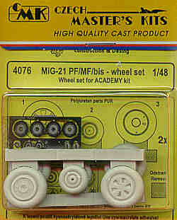 CMK 4076 1:48 Mikoyan MiG-21PF/MF/Bis Wheels