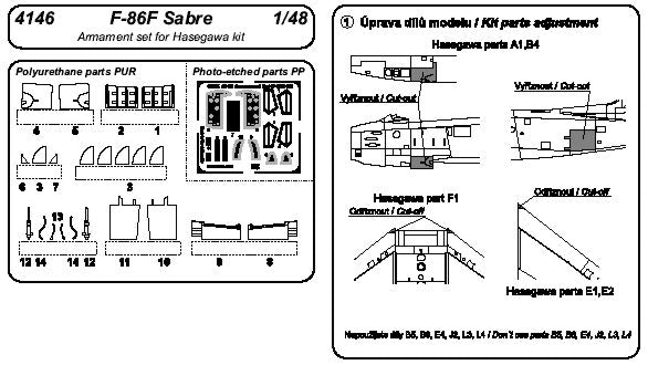 CMK 4146 1:48 North-American F-86 Sabre Armament Set