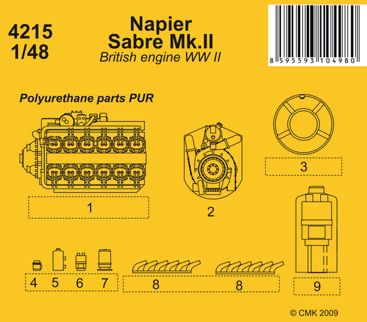 CMK 4215 1:48 Napier Sabre Mk.II WWII British Engine