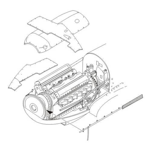 CMK 4282 1:48 Supermarine Spitfire Mk.I Engine Set